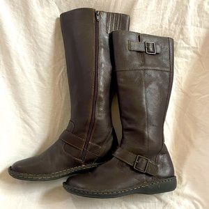 Cabelas brown pebbles leather knee high boots 11